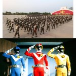 Sun Vulcan Salute react to Tatmadaw | image tagged in sun vulcan salute react,myanmar,soldiers,military,super sentai,power rangers | made w/ Imgflip meme maker