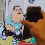 Joe swanson looking at phone