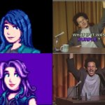 Abigail's development process | image tagged in what if it was purple,stardew valley | made w/ Imgflip meme maker