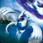 Lugia rising out of the water