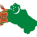 Turkmenistan Flag Map