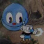 Goopy staring at Mugman