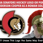 Ottawa Senators Logo or Anderson Cooper As A Roman Soldier Meme meme