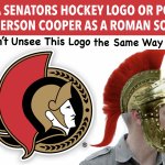 Ottawa Senators Logo or Anderson Cooper As A Roman Soldier Meme meme
