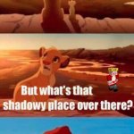 Made For Technoblade | EVERYTHING THAT LIGHT TOUCHES IS OUR KINGDOM IT'S OUR LEGEND | image tagged in memes,simba shadowy place | made w/ Imgflip meme maker