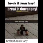 break it down tony! meme