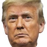 Trump head portrait with transparency