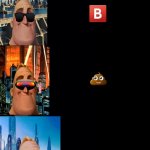 Pov Emojis: (probably doesn't make sense) | POV THE AGE OF THIS EMOJI:; 🙂; 😬; 😎; 🅱️; 💩; 🥶; 🗿; 🤓; 🤖; YOU DON'T NEED TO USE EMOJIS | image tagged in future,emoji,mr incredible,funny,nonsense,bruh moment | made w/ Imgflip meme maker