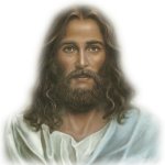Jesus portrait with transparency