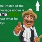 The poster of the message above is british