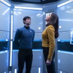 Spock and Una of the USS Enterprise