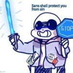 Sans shall protect you from sin template