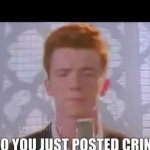 Rick Astley cringe