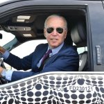 Biden driving truck