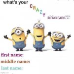 what's your crazy minion name