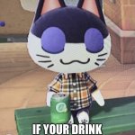 When u drink to much soda | THIS WHAT HAPPENS; IF YOUR DRINK TOO MUCH SODA IS CREEPY | image tagged in cursed picture of punchy,meme,animal crossing | made w/ Imgflip meme maker