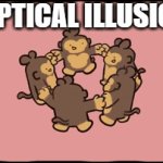 bottom text | OPTICAL ILLUSION | image tagged in gifs,bloons | made w/ Imgflip video-to-gif maker