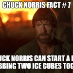 Chuck Norris Boy Scout | CHUCK NORRIS FACT # 7; AARDVARK RATNIK; CHUCK NORRIS CAN START A FIRE BY RUBBING TWO ICE CUBES TOGETHER | image tagged in chuck noris fire,chuck norris approves,funny memes,bruce lee,boy scouts | made w/ Imgflip meme maker
