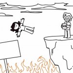 jaiden animations falling off a cliff