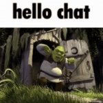 Shrek hello chat GIF Template