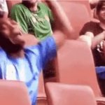Black guy having a tantrum in stadium GIF Template