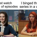 Binging Community in a nutshell | I'll just watch a couple of episodes; I binged the entire series in a weekend | image tagged in paintball annie,community,binge watching | made w/ Imgflip meme maker