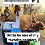 Shout out to.... Gotta be one of my favorite genders | VILLAINS WHO SHOW UP AT THE LAST SECOND BUT LEAVE A MASSIVE IMPRESSION | image tagged in shout out to gotta be one of my favorite genders,jojo's bizarre adventure,metal gear solid,the owl house | made w/ Imgflip meme maker