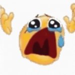 Crying shaking emoji meme