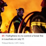 Forest fire in France