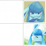 sad, happy glaceon meme