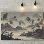 Godzillas in classic Japanese painting