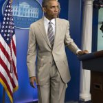 Obama tan suit