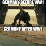 Germany | GERMANY BEFORE WW1; GERMANY AFTER WW1 | image tagged in ghost before and after,germany,world war 1 | made w/ Imgflip meme maker
