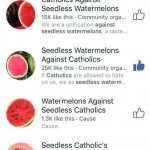 Catholics against seedless watermelons meme