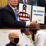 Trump vs. Biden COVID infections meme