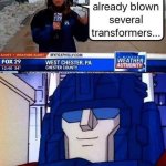 Blown transformers