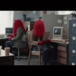 Red Guy Office GIF Template