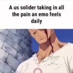 Zoro in pain meme