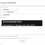 yes | 6/30/2022; hating is bad; inapropriate | image tagged in banned from roblox 2021 edition,technoblade | made w/ Imgflip meme maker