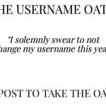 The username oath