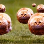 Flying ball cats template