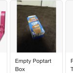 Overpriced empty pop tart box