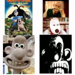 (Grabs gun) | image tagged in wallace becomes uncanny,why,wallace and gromit,uncanny,but why tho | made w/ Imgflip meme maker