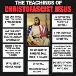 The teachings of Christofascist Jesus meme