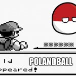 polandball | POLANDBALL | image tagged in pokemon appears | made w/ Imgflip meme maker