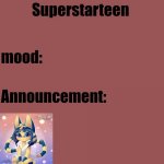 Superstarteen announcement template