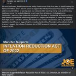 Senator Joe Manchin Inflation Reduction Act