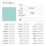 Oc card template template