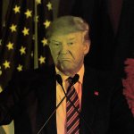 Evil Donald Trump thumbs up