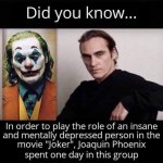 Joaquin Phoenix spent one day in this group meme